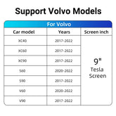 Wireless Apple CarPlay & Android Auto for Volvo (2017-2022) 9’’ Vertical Screen 9’’ Vertical Screen Apple CarPlay &